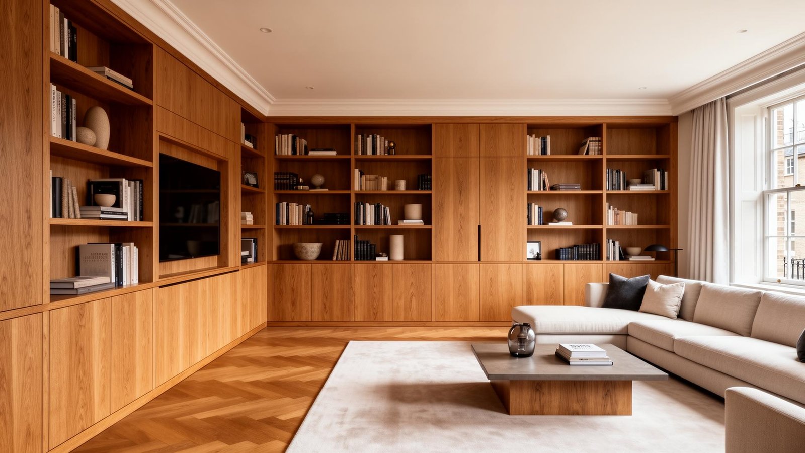 Completed bespoke cabinetry installation